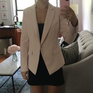 Blush / light pink fitted blazer jacket